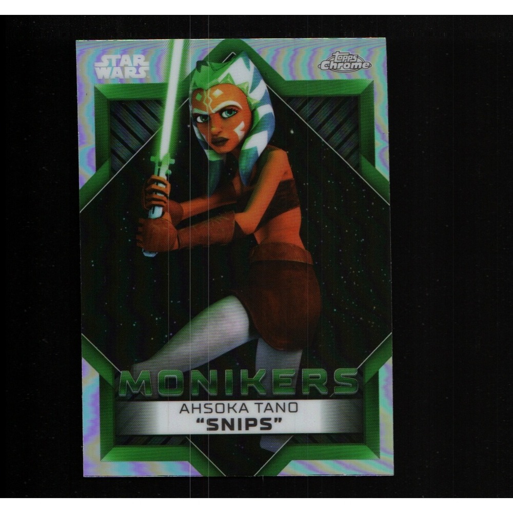 2023 Topps Chrome Star Wars Monikers Ahsoka Tano Snips #M-14 Refractor NM